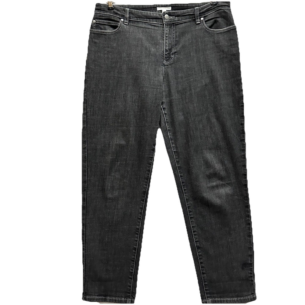 Eileen‎ Fisher Straight Leg Jeans 12P Petite Organic Denim Casual High Rise